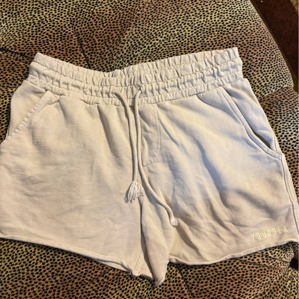 YoungLA Women's Cream Athletic Shorts